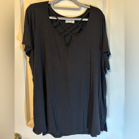 Maurices Tops - Black Crisscross, flutter short sleeve, Maurice’s size 1